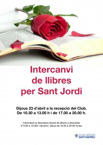 Intercanvi de llibres Sant Jordi.