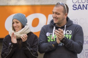 Jessica Vall i Jordi Jou entregant els premis
