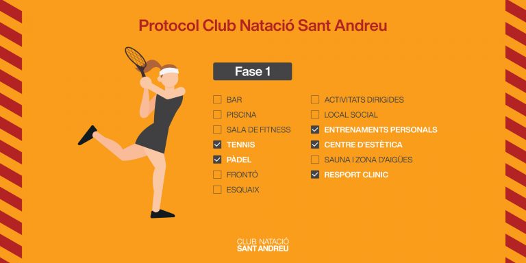 Protocol de reobertura parcial del Club Natació Sant Andreu