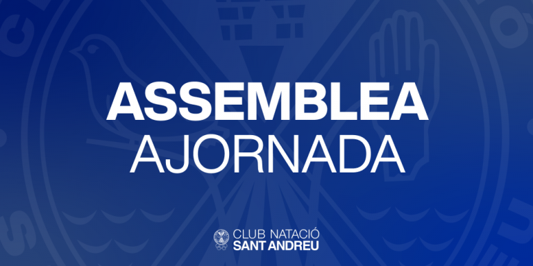 NOU AJORNAMENT DE L'ASSEMBLEA GENERAL ORDINÀRIA