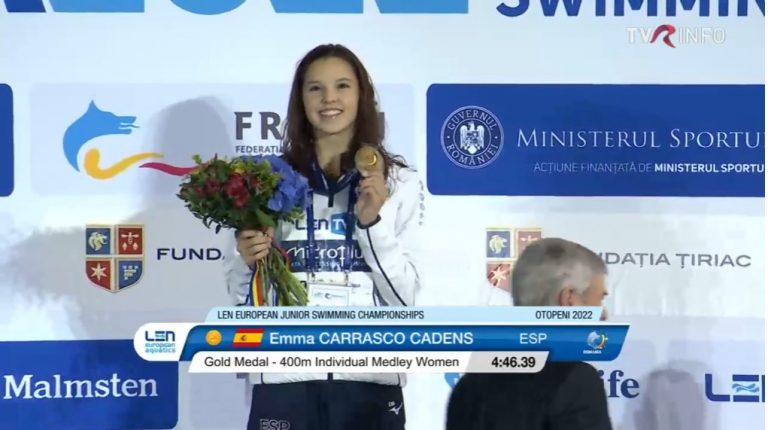 L' Emma Carrasco, campiona d'Europa Júnior en els 400 estils