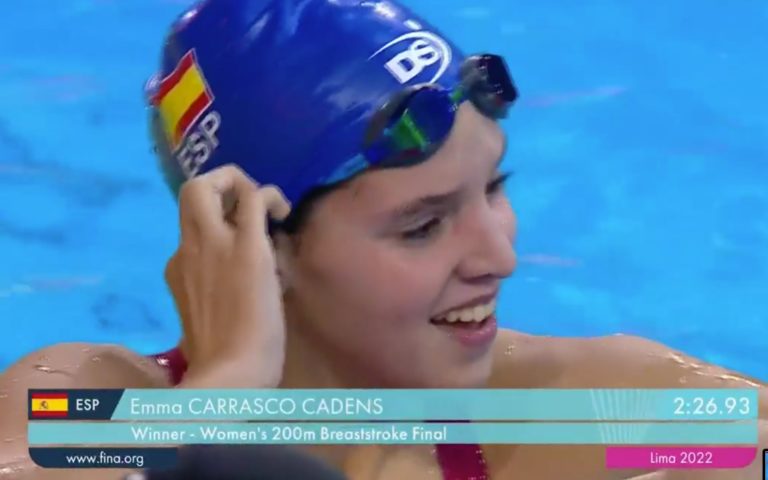 L' Emma Carrasco, Campiona del Món júnior en els 200m braça